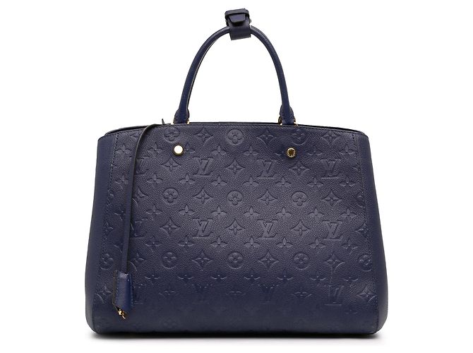 Bolsa azul Louis Vuitton Monogram Empreinte Montaigne GM