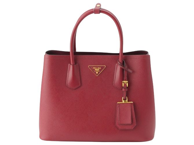 Roter Prada Medium Saffiano Cuir Double Satchel