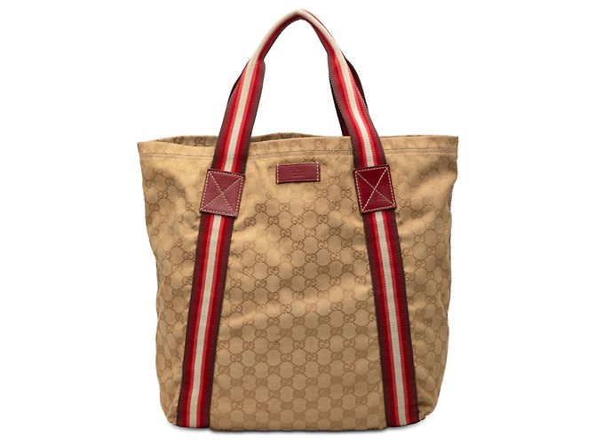 Tote Gucci GG Canvas Web beige