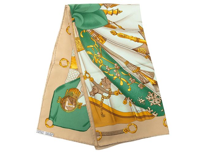 Sciarpa in seta Hermès Soleil de Soie 90 verde