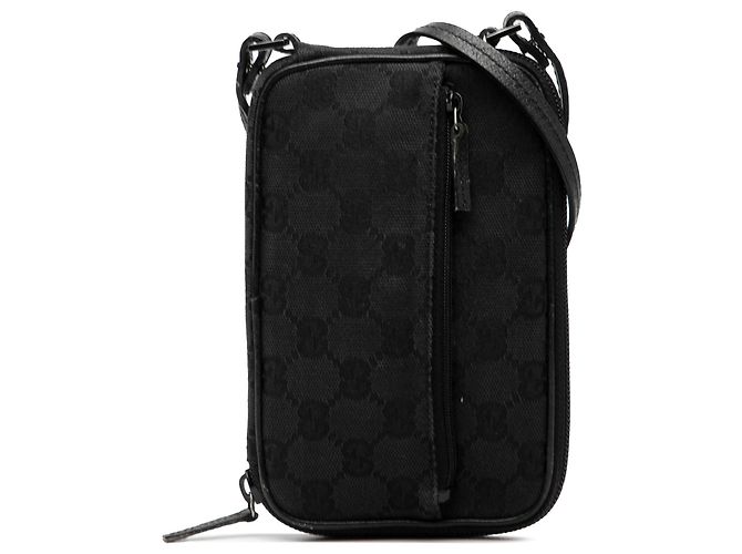 Borsa a tracolla Gucci GG Canvas nera Nero