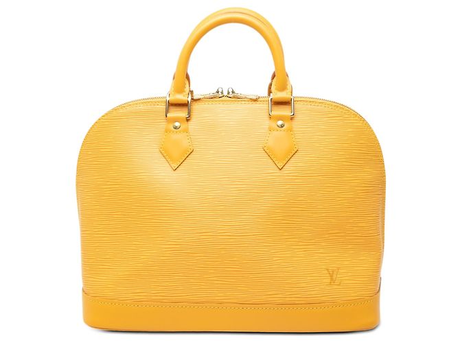 Borsa Louis Vuitton Epi Alma PM Gialla Giallo