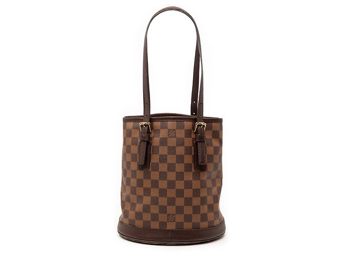 Bucket Bolso Marais Damier Ebene marrón Louis Vuitton Castaño