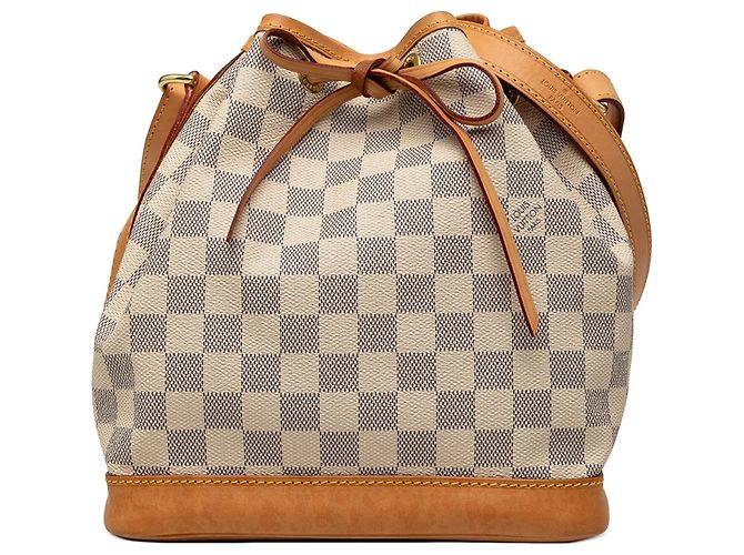Borsa a secchiello Noe BB in Damier Azur bianco Louis Vuitton