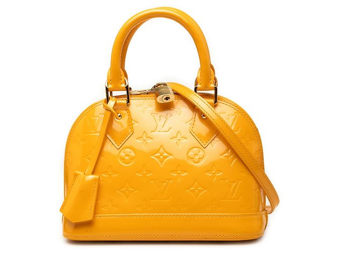 Borsa Louis Vuitton Monogram Vernis Alma BB Gialla Giallo
