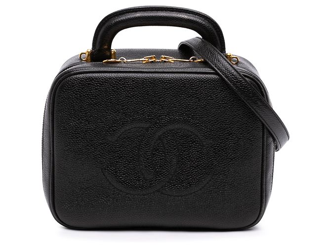 Borsa vanity Chanel Medium CC Caviar nera Nero 