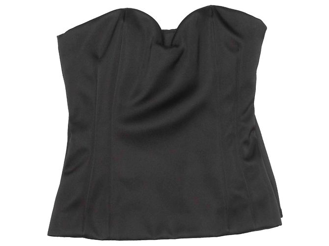Top corsé palabra de honor negro Lanvin Talla FR 34