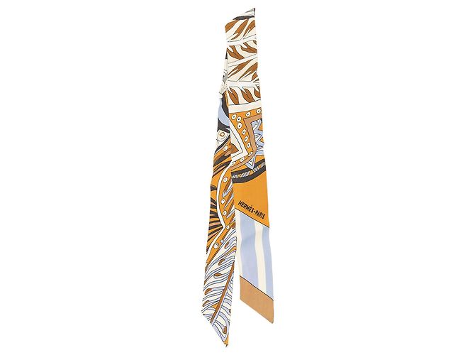 Pañuelo Twilly de seda blanco Hermès Le Jardin De La Maharani