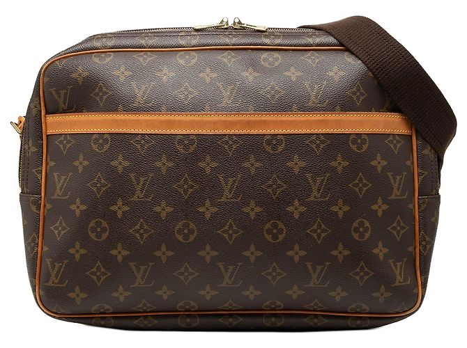 Sac bandoulière Louis Vuitton Monogram Reporter GM marron