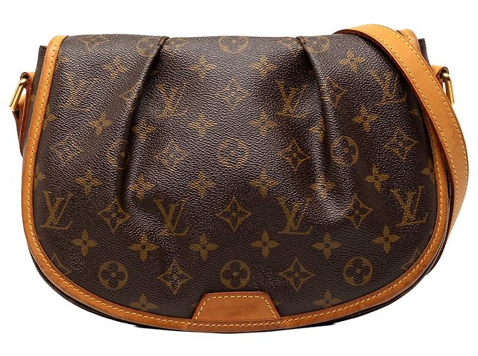 Borsa a tracolla Louis Vuitton Monogram Menilmontant PM marrone