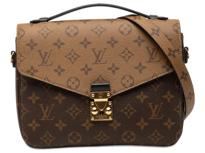 Louis Vuitton Monogram Reverse Pochette Metis Satchel braun
