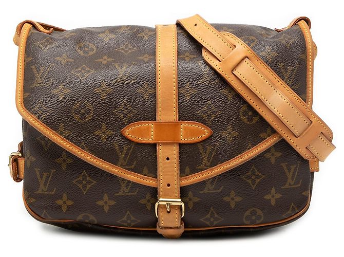 Bolsa transversal Louis Vuitton Monogram Saumur 30 marrom