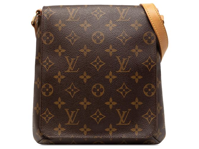 Braune Louis Vuitton Monogram Musette Salsa PM Long Strap Umhängetasche