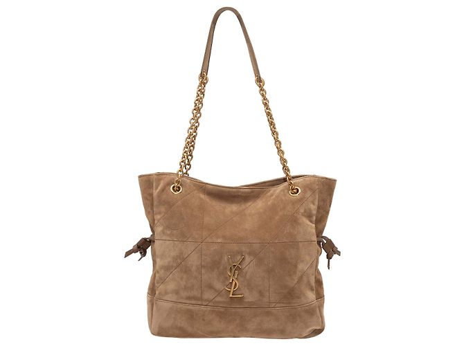 Sac Jamie en daim couleur tan Saint Laurent