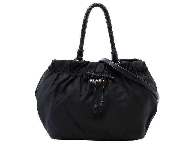 Bow Bolsa Prada Tessuto com laço preto