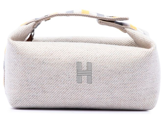 Necessaire Hermès Small Wool Bride A Brac Au Carre Bege