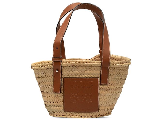 Bolso Tote LOEWE Small Raffia Anagram beige