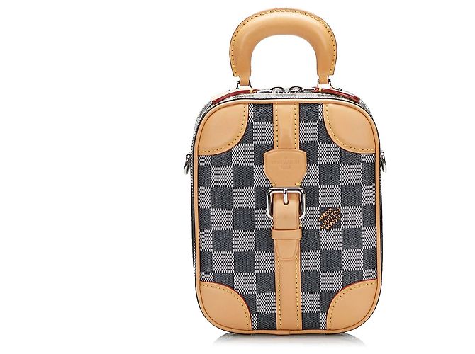 Borsa Louis Vuitton Damier Colors Valisette Verticale Grigia Grigio