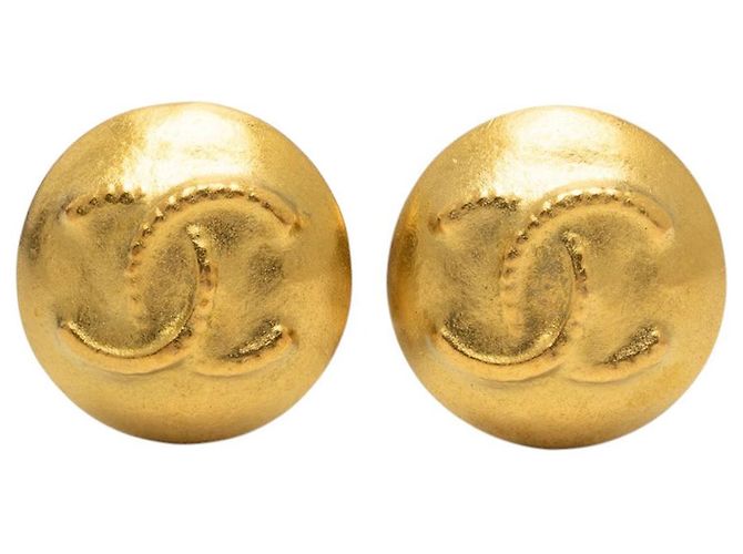 Orecchini a clip Chanel CC placcati oro D'oro