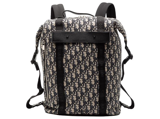 Blue Dior Oblique Canvas Safari Backpack