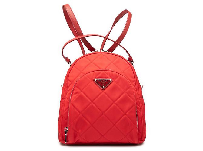 Red Prada Impuntu Tessuto Backpack