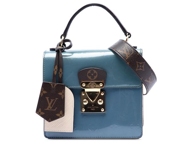 Borsa Louis Vuitton Monogram Vernis Spring Street blu