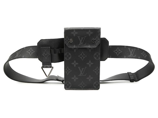Borsa a tracolla utility Louis Vuitton Monogram Eclipse nera Nero