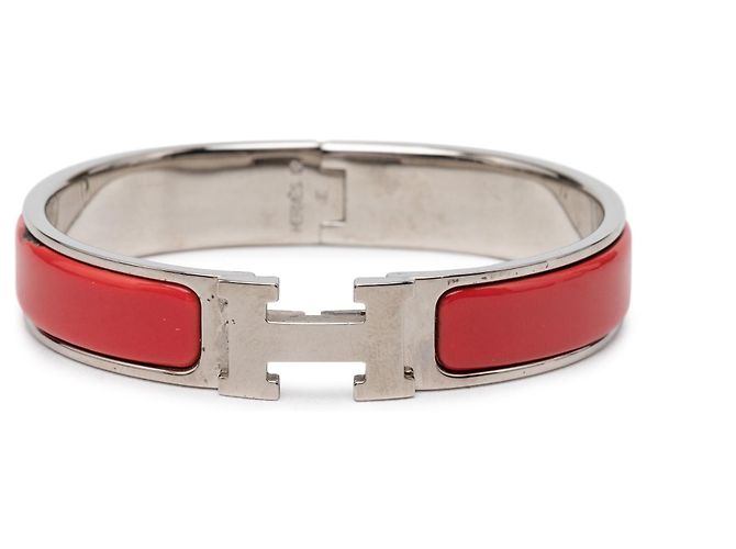 Hermès Clic H Armband schmal Email Rot PM