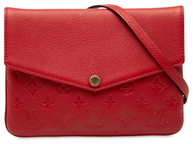 Borsa a tracolla Louis Vuitton Monogram Empreinte Twice rossa Rosso