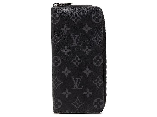 Cartera Zippy Vertical Monogram Eclipse negra Louis Vuitton Negro