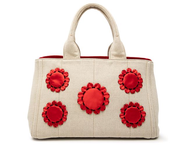 Prada Canvas Canapa Mistolino Tote Braun