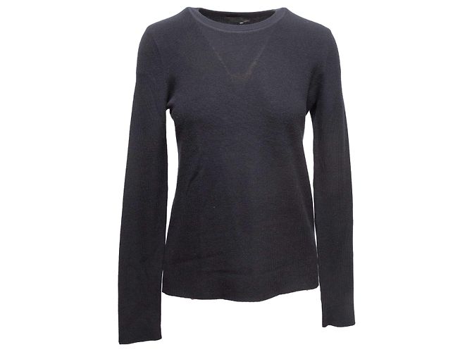 Suéter de mezcla de seda y algodón negro The Row Talla US S