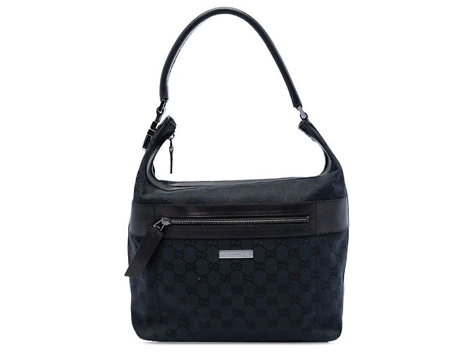 Borsa a tracolla Gucci GG Canvas nera Nero