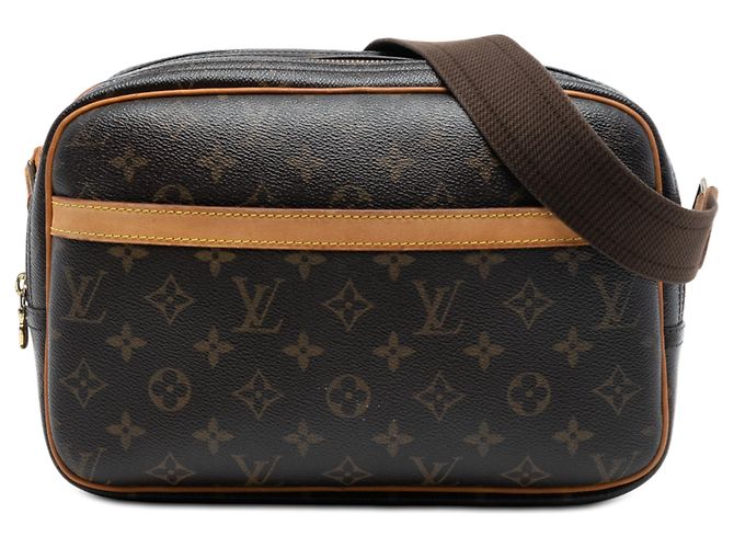 Borsa a tracolla Louis Vuitton Monogram Reporter PM marrone