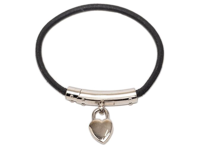Bracciale Cadena Heart in pelle nera Hermès Nero 