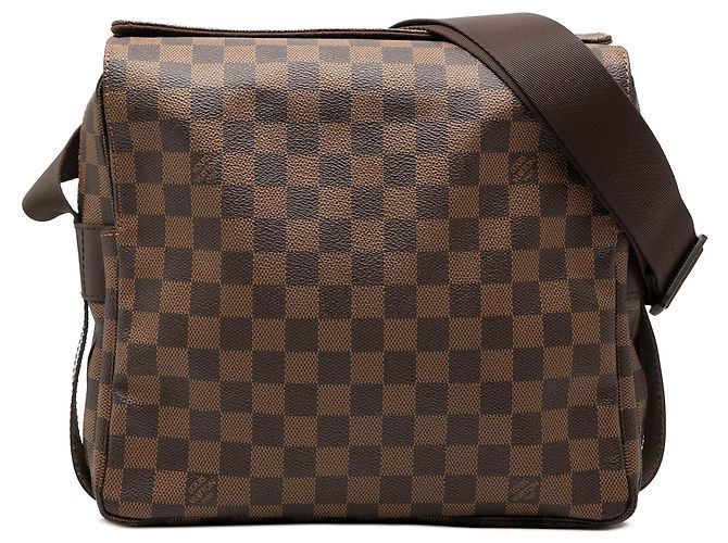 Borsa a tracolla Louis Vuitton Damier Ebene Naviglio marrone