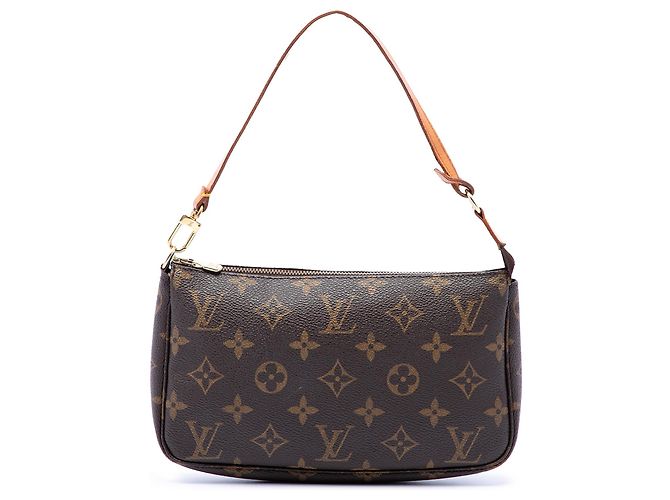 Bolsa de ombro Louis Vuitton Monogram Pochette Accessoires marrom