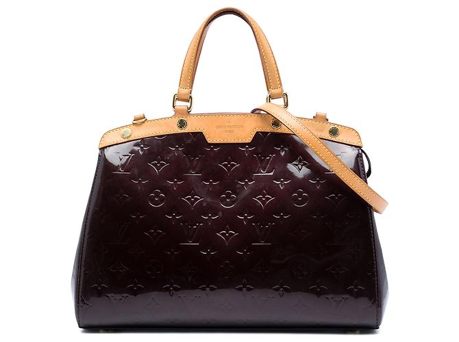 Bolsa Louis Vuitton Monogram Vernis Brea MM Roxa Roxo
