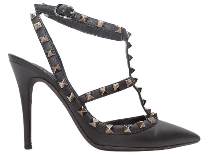 Valentino Garavani Valentino Rockstud spitze Zehen Pumps Schwarz Größe 37