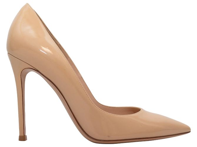 Gianvito Rossi spitze Pumps aus Lackleder Farbe Tan Größe 37