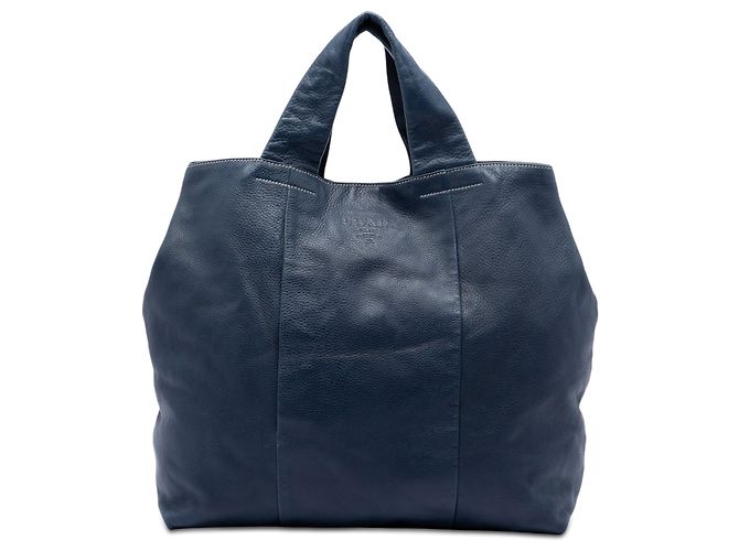 Bolsa Tote Shopper azul Prada Vitello Daino