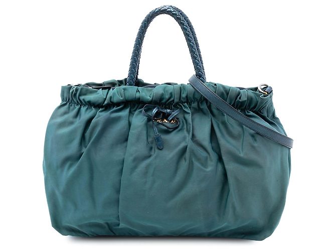 Bow Borsa Prada Tessuto con fiocco blu 
