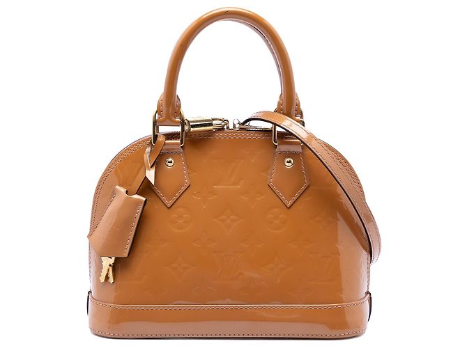Borsa Louis Vuitton Monogram Vernis Alma BB marrone