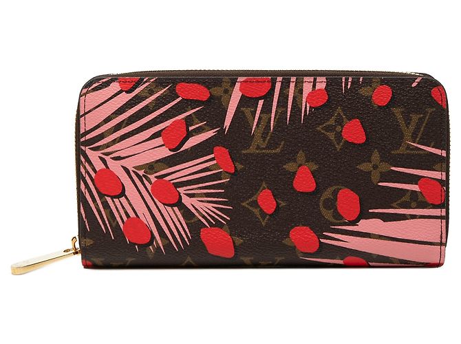 Portafoglio Zippy Louis Vuitton Monogram Jungle Dots marrone
