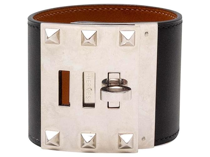 Hermès Bracelet Black Hermes Extreme Wrap Studé Noir 