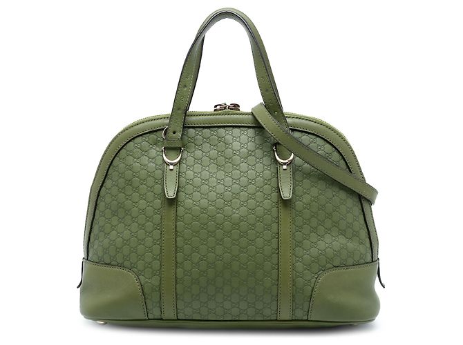 Bolsa Gucci Medium Microguccissima Nice Dome verde