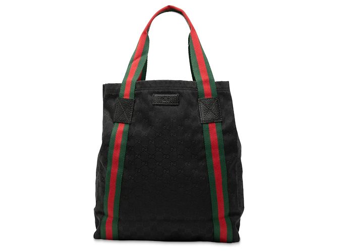 Tote Gucci GG Canvas Web nero