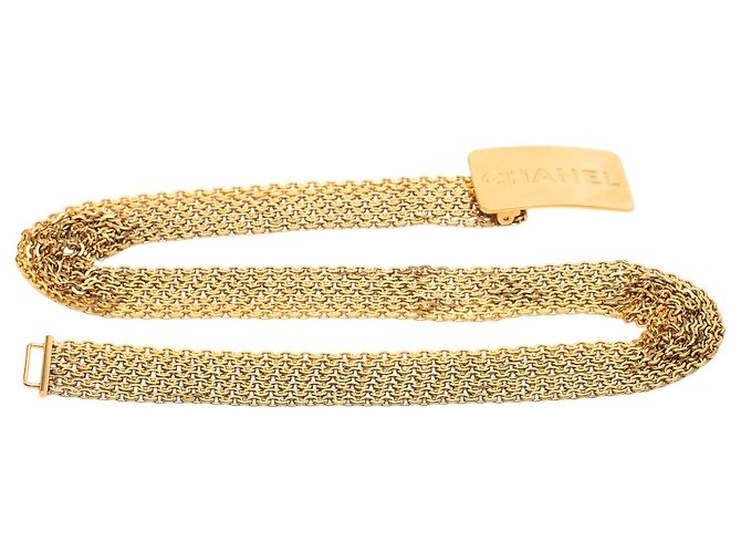 Cintura Multi Chain Logo Chanel Placcata Oro D'oro