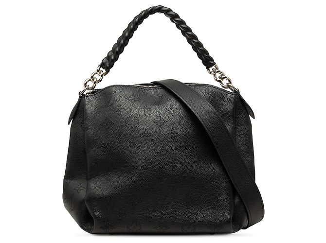 Borsa Louis Vuitton Monogram Mahina Babylone Chain BB nera Nero