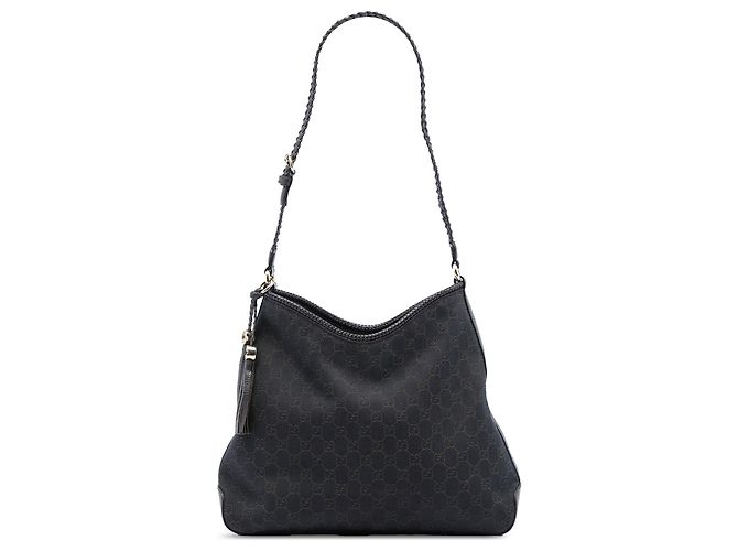 Borsa a tracolla Gucci Medium GG Denim Marrakech marrone